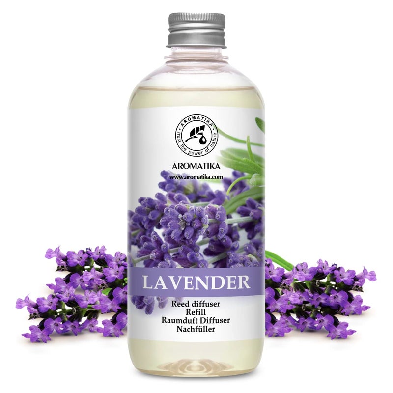 Aromatika Lavender Reed Diffuser Refill 17 Fl Oz - 500ml - Lavanda Refill - Wardrobe Freshener - Home Fragrance Oil - Air Freshener - Aromatherapy - Essential Lavender Oil Diffuser - Diffuser Refill - Image 2